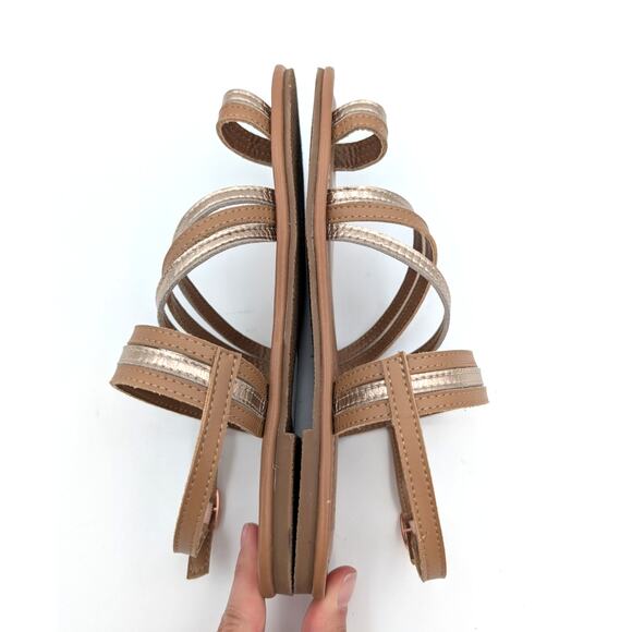 Kurt Geiger London Mini Delilah Strappy Sandal Women's Brown/Gold Size 5M EU37 - Picture 7 of 12